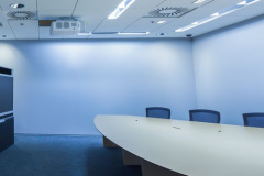 teleconferencing, video conference and telepresence business meeting room